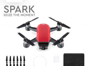 DJI SPARK – RED. 12MP Camera, 1080p Video, 2-Axis Gimbal, Active Track