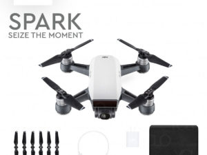 DJI SPARK – Alpine White. 12MP Camera, 1080p Video, 2-Axis Gimbal, Active Track